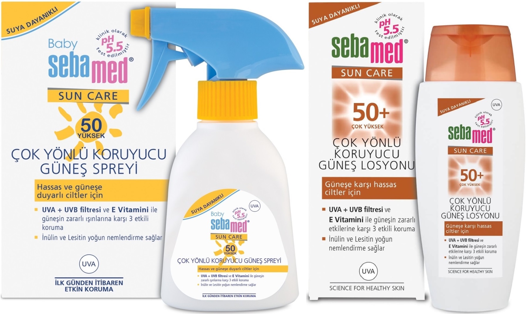 Sebamed Sun Care Güneş Losyonu Kremi Avantaj Pk (Çocuk 50+ Faktör 200ML+ Çok Yönlü 50+ Faktör 150ML) Sebamed Sun Care Güneş Losyonu Kremi Avantaj Pk (Çocuk 50+ Faktör 200ML+ Çok Yönlü 50+ Faktör 150ML)