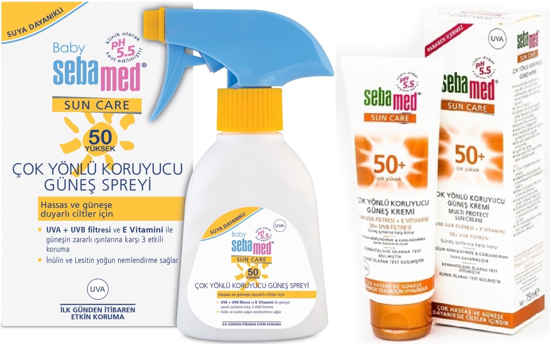 Sebamed Sun Care Güneş Losyonu Kremi Avantaj Pk (Çocuk 50+ Faktör 200ML+ Çok Yönlü 50+ Faktör 75ML) Sebamed Sun Care Güneş Losyonu Kremi Avantaj Pk (Çocuk 50+ Faktör 200ML+ Çok Yönlü 50+ Faktör 75ML)