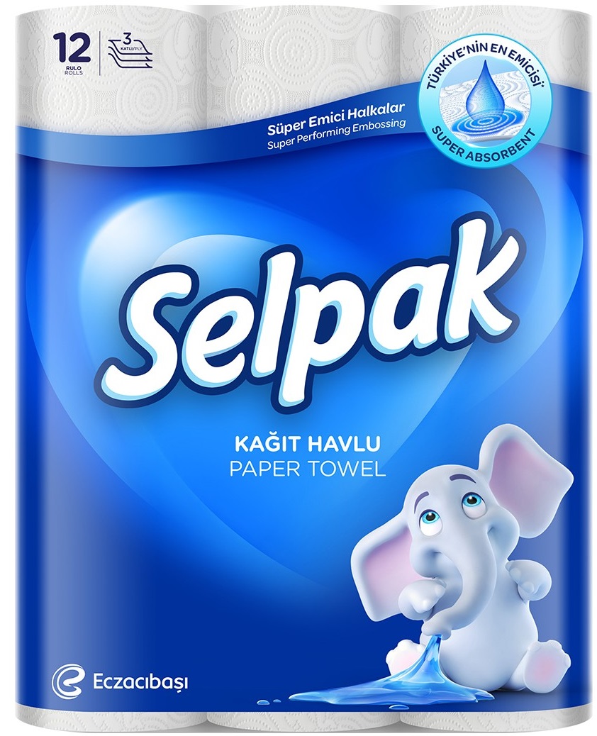 Selpak Kağıt Havlu 12 Li Pk (3 Katlı) Selpak Kağıt Havlu 12 Li Pk (3 Katlı)