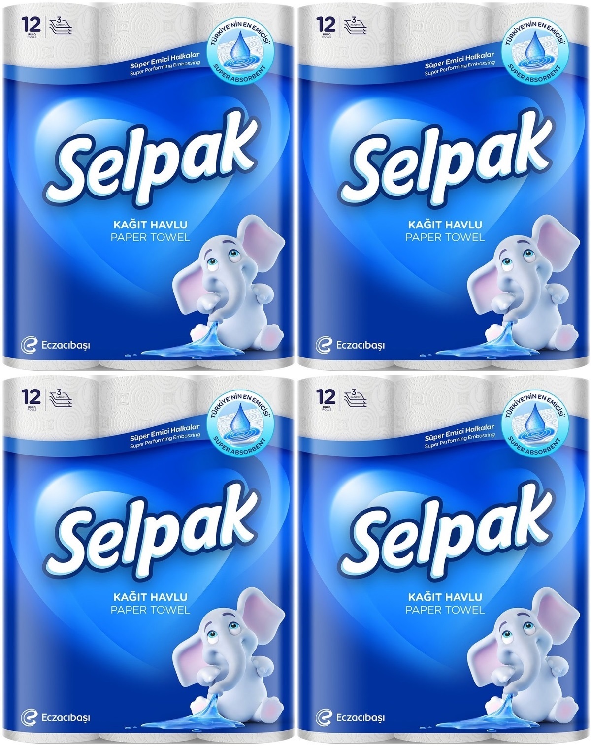 Selpak Kağıt Havlu (3 Katlı) 48 Li Set (4PK*12) Selpak Kağıt Havlu (3 Katlı) 48 Li Set (4PK*12)