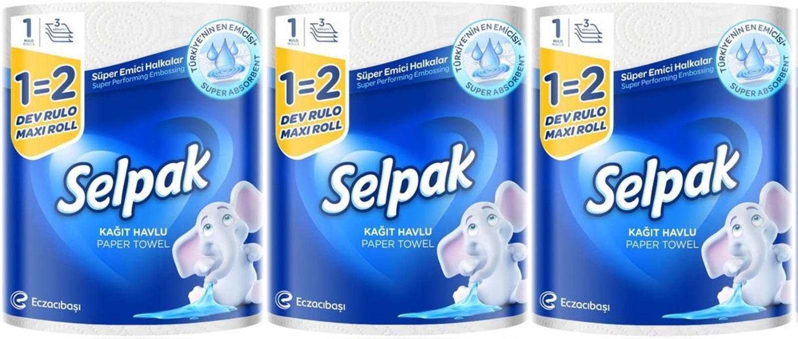 Selpak Kağıt Havlu (3 Katlı) Dev Rulo (3 Lü Set) Selpak Kağıt Havlu (3 Katlı) Dev Rulo (3 Lü Set)