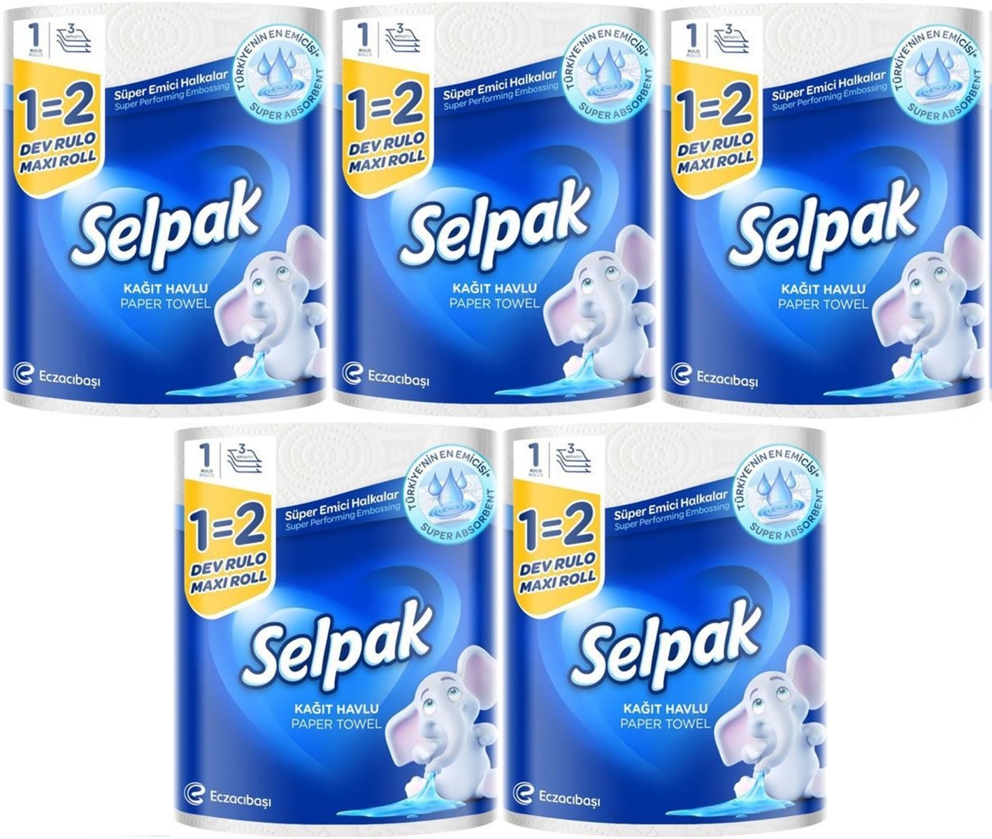 Selpak Kağıt Havlu (3 Katlı) Dev Rulo (5 Li Set) Selpak Kağıt Havlu (3 Katlı) Dev Rulo (5 Li Set)