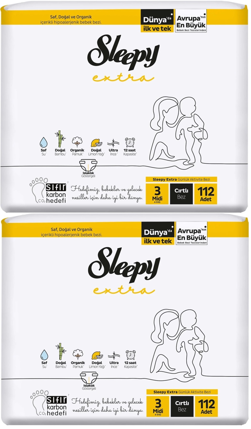 Sleepy Bebek Bezi Extra Beden:3 (4-10KG) Midi 224 Adet Ekonomik Ultra Pk (2PK*112) Sleepy Bebek Bezi Extra Beden:3 (4-10KG) Midi 224 Adet Ekonomik Ultra Pk (2PK*112)