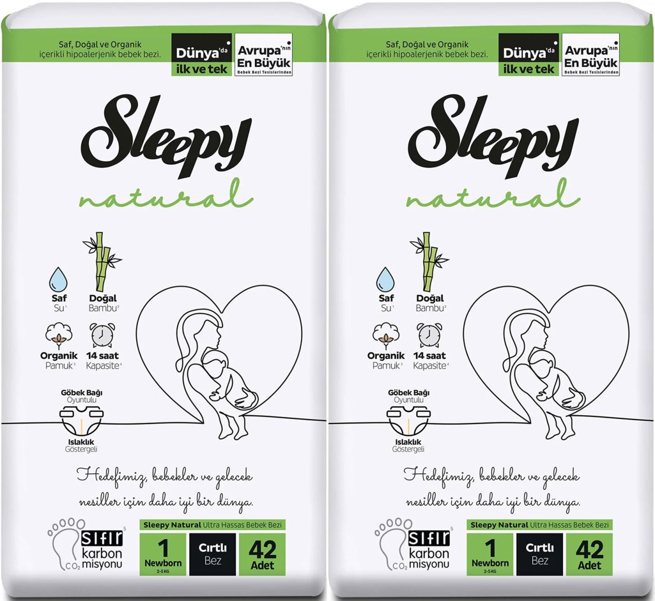 Sleepy Bebek Bezi Natural Beden:1 (2-5KG) Yeni Doğan Newborn 84 Adet Jumbo Pk (2PK*42) Sleepy Bebek Bezi Natural Beden:1 (2-5KG) Yeni Doğan Newborn 84 Adet Jumbo Pk (2PK*42)