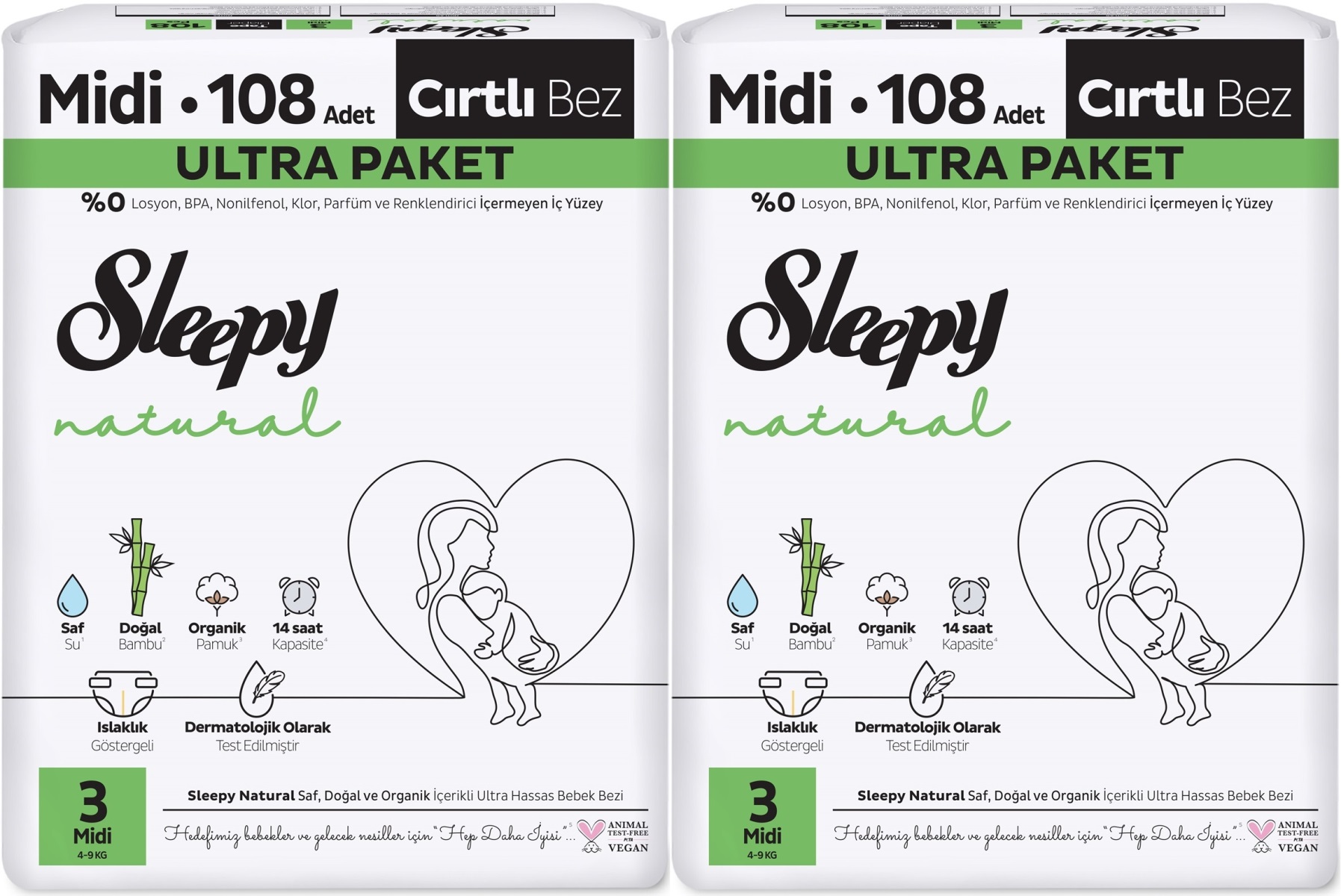 Sleepy Bebek Bezi Natural Beden:3 (4-9KG) Midi 216 Adet Ekonomik Ultra Pk Sleepy Bebek Bezi Natural Beden:3 (4-9KG) Midi 216 Adet Ekonomik Ultra Pk
