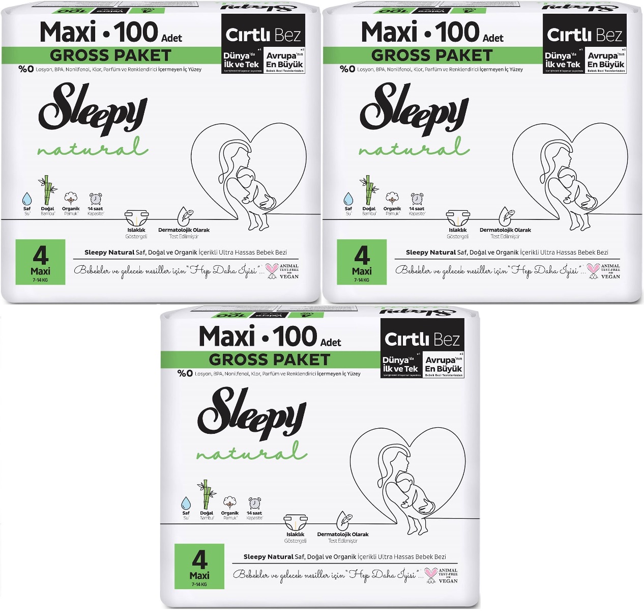 Sleepy Bebek Bezi Natural Beden:4 (7-14KG) Maxi 300 Adet Aylık Ultra Pk Sleepy Bebek Bezi Natural Beden:4 (7-14KG) Maxi 300 Adet Aylık Ultra Pk