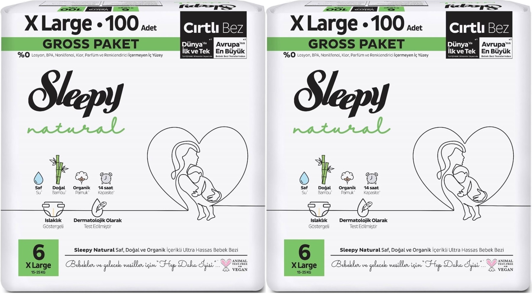 Sleepy Bebek Bezi Natural Beden:6 (15-25KG) Extra Large 124 Adet Ekonomik Ultra Pk Sleepy Bebek Bezi Natural Beden:6 (15-25KG) Extra Large 124 Adet Ekonomik Ultra Pk