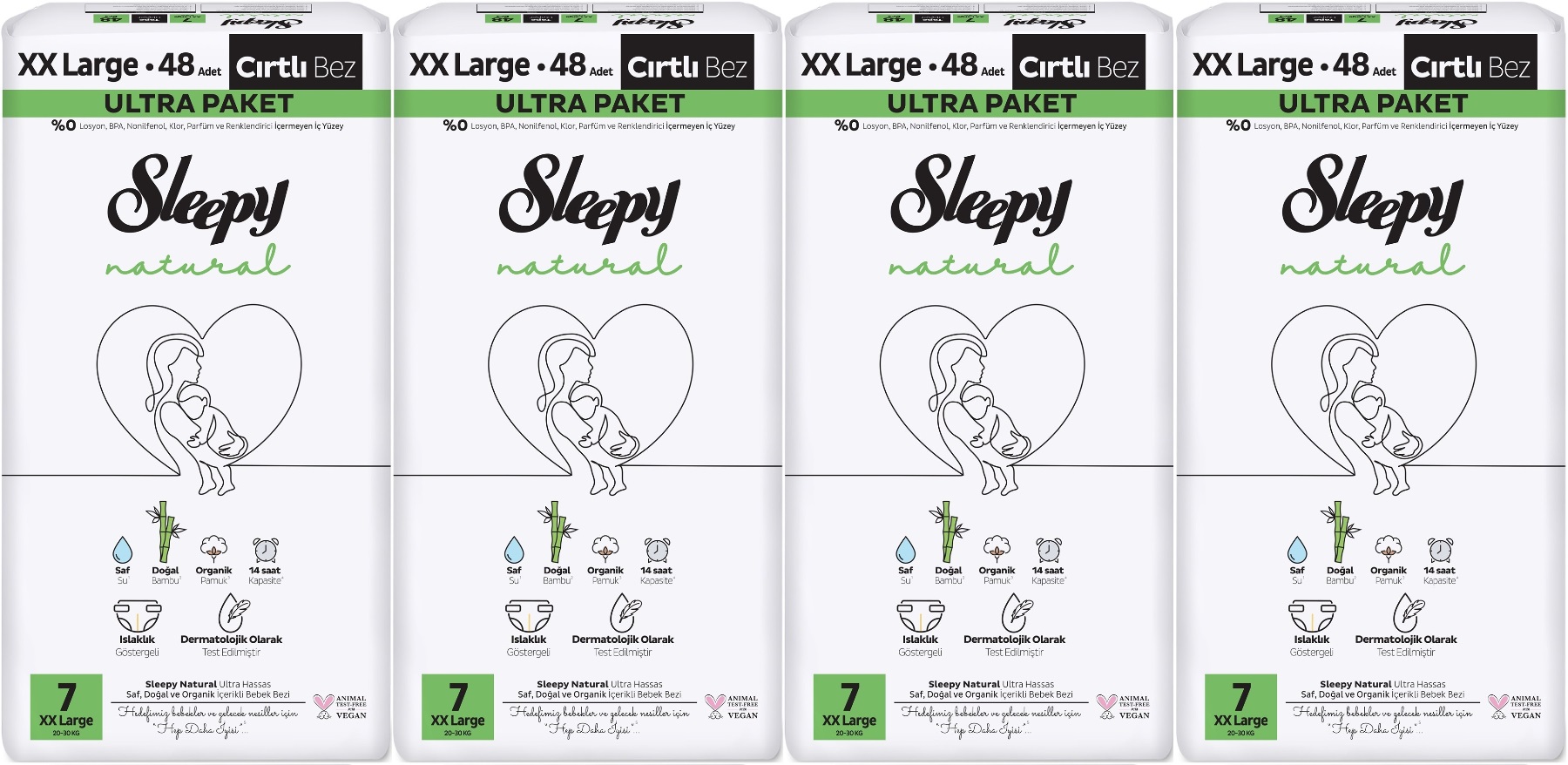Sleepy Bebek Bezi Natural Beden:7 (20-30KG) XX Large 192 Adet Avataj Ultra Pk Sleepy Bebek Bezi Natural Beden:7 (20-30KG) XX Large 192 Adet Avataj Ultra Pk