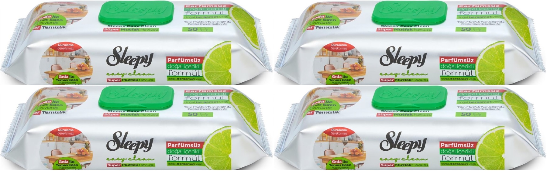 Sleepy Easy Clean Yüzey Temizlik Mutfak Havlusu -Mendili 50 Yaprak Bergomot Yağlı (4Lü Set) 200Yprk Sleepy Easy Clean Yüzey Temizlik Mutfak Havlusu -Mendili 50 Yaprak Bergomot Yağlı (4Lü Set) 200Yprk