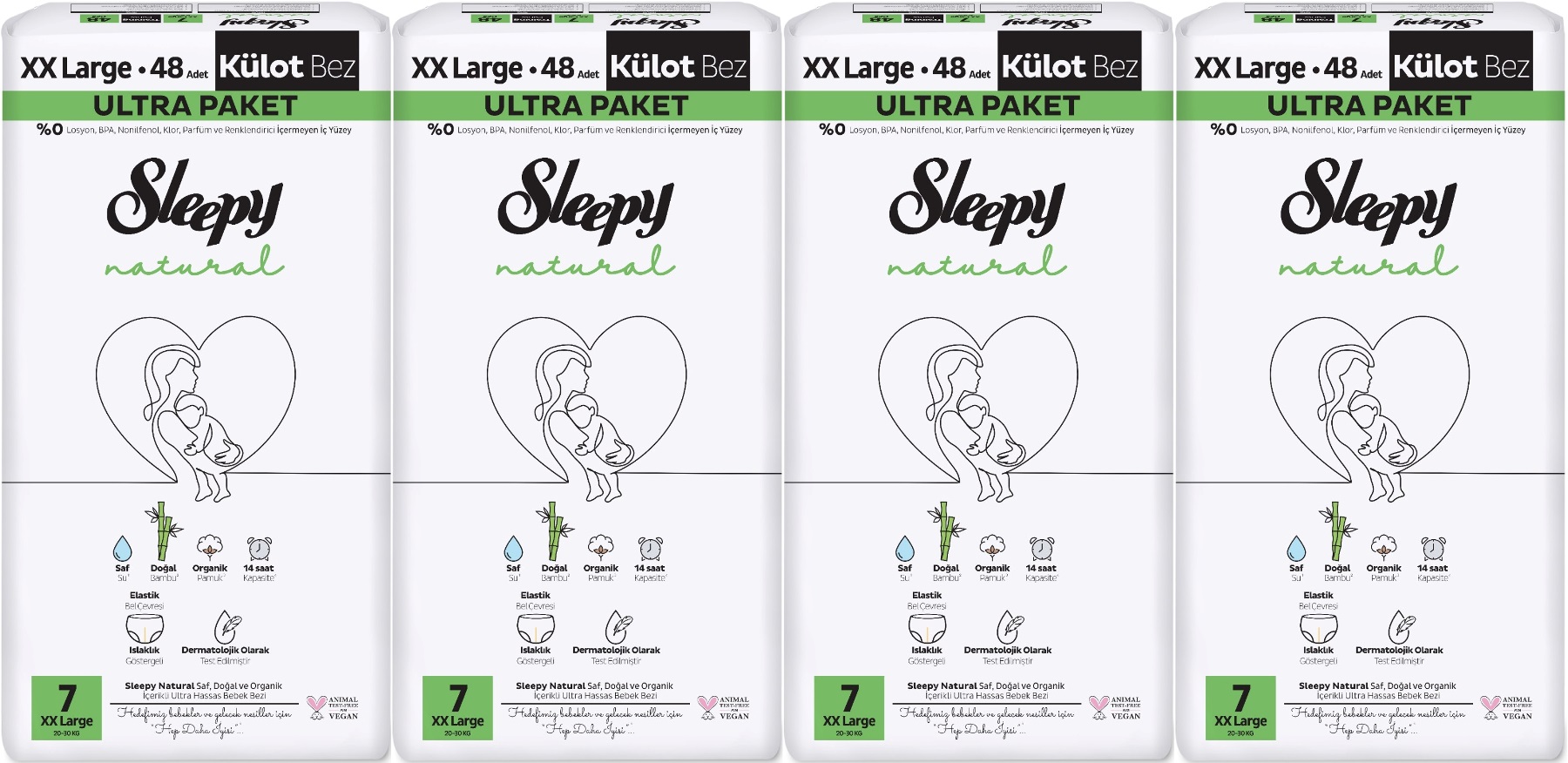 Sleepy Külot Bebek Bezi Natural Beden:7 (20-30KG) XX Large 192 Adet Avataj Ultra Pk Sleepy Külot Bebek Bezi Natural Beden:7 (20-30KG) XX Large 192 Adet Avataj Ultra Pk