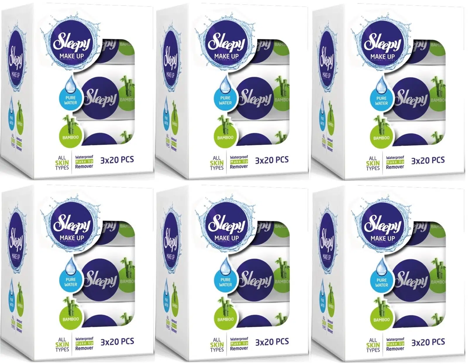 Sleepy Yüz Temizleme Havlusu Bamboo Make Up 360 Yaprak (18PK*20)