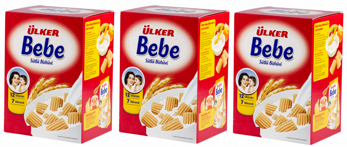 Ülker Bebe Bisküvisi 800Gr 12 Vitaminli Kutu 3 Lü Set Ülker Bebe Bisküvisi 800Gr 12 Vitaminli Kutu 3 Lü Set