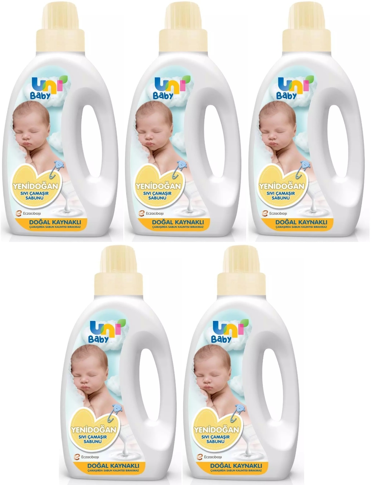 Uni Baby Yeni Doğan Çamaşır Deterjanı/Sabunu 1500ML (Sarı) (5 Li Set) Uni Baby Yeni Doğan Çamaşır Deterjanı/Sabunu 1500ML (Sarı) (5 Li Set)
