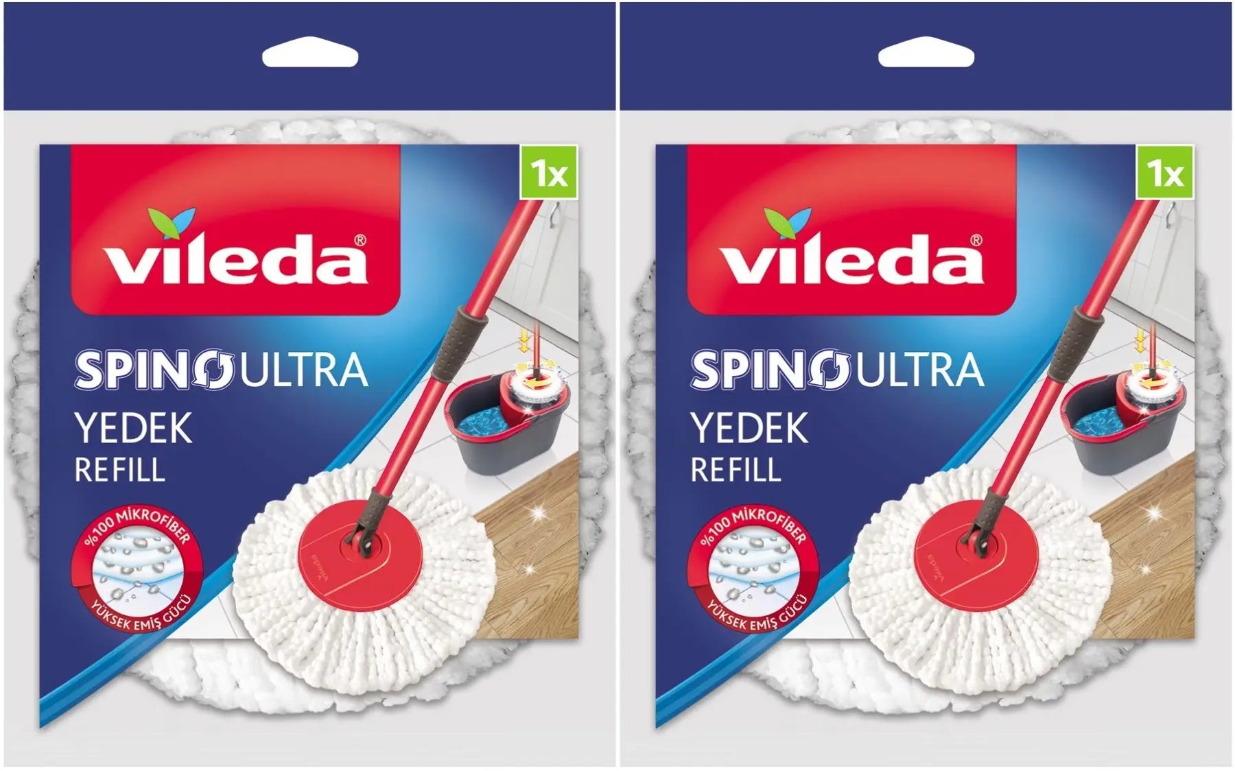 Vileda Spino Ultra Yedek Mop Paspas Ucu (%100 Mikrofiber) (2 Li Set) Vileda Spino Ultra Yedek Mop Paspas Ucu (%100 Mikrofiber) (2 Li Set)
