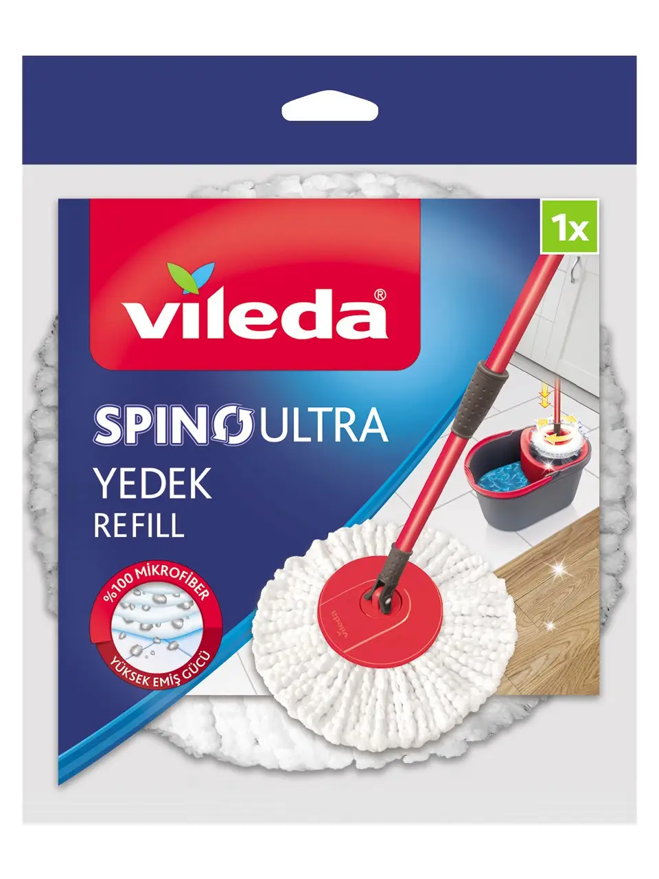 Vileda Spino Ultra Yedek Mop Paspas Ucu (%100 Mikrofiber) Vileda Spino Ultra Yedek Mop Paspas Ucu (%100 Mikrofiber)